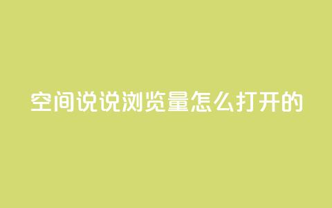qq空间说说浏览量怎么打开的,ks自助下单便宜 - 拼多多砍价软件代砍平台 卡盟自助下单24小时梯子  第1张