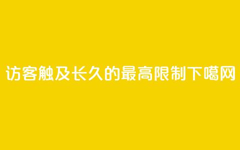 qq访客触及长久的最高限制 第1张 qq访客触及长久的最高限制 第1张
