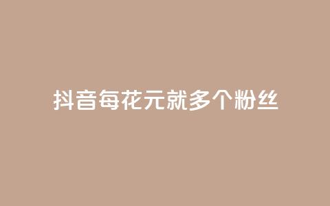 抖音每花1元，就多1个粉丝  第1张