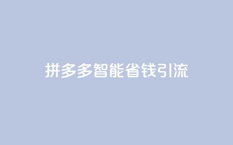 拼多多智能省钱引流  第1张