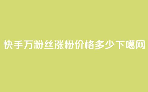 快手4万粉丝涨粉价格多少? 第1张 快手4万粉丝涨粉价格多少? 第1张