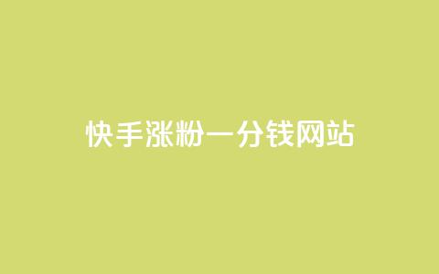 快手涨粉一分钱网站,直播间人气协议网站 - 快手全网最低价下单平台 抖音业务真人下单24小时  第1张