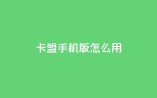 卡盟手机版怎么用,快手流量推广软件 - 永久QQ业务卡盟 - 全民k歌低价粉丝下单平台