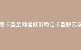 王者荣耀卡盟全网最低价稳定卡盟 - qq秒云端