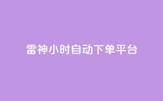 雷神24小时自动下单平台,低价vip会员货源网站 - 抖音真人评论 - ks下单便宜业务