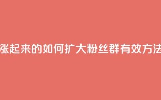 粉丝是怎么涨起来的 - 如何扩大粉丝群：有效方法分享~