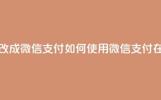 快手买东西如何改成微信支付 - 如何使用微信支付在快手购物!