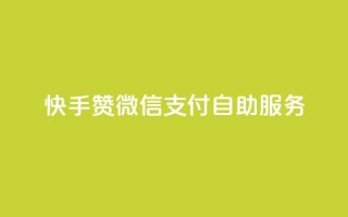 快手赞微信支付自助服务