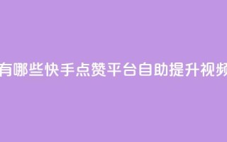 快手点赞自助平台有哪些(快手点赞平台：自助提升视频点赞的利器)