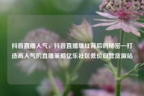 抖音直播人气，抖音直播爆红背后的秘密—打造高人气的直播策略亿乐社区低价自营货源站