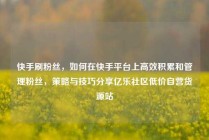 快手刷粉丝，如何在快手平台上高效积累和管理粉丝，策略与技巧分享亿乐社区低价自营货源站