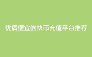 优质便宜的快币充值平台推荐