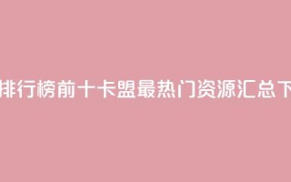 卡盟排行榜前十(卡盟最热门资源汇总)