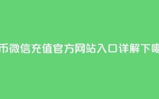 抖币微信充值官方网站入口详解