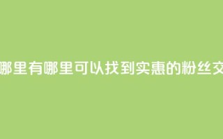 粉丝交易平台哪里有 - 哪里可以找到实惠的粉丝交易平台？!