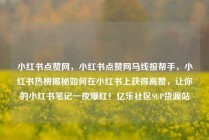 小红书点赞网，小红书点赞网马线报帮手，小红书热榜揭秘如何在小红书上获得高赞，让你的小红书笔记一夜爆红！亿乐社区SUP货源站