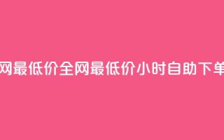 24小时自助下单全网最低价ks - 全网最低价KS，24小时自助下单特惠优惠!