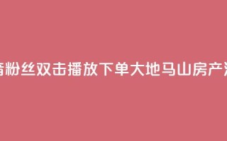 抖音粉丝双击播放下单0.01大地马山房产活动,24小时全网最低价 - qq空间说说访问量 - 快手浏览量