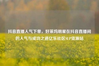 抖音直播人气下单，好莱坞明星在抖音直播间的人气与成功之道亿乐社区SUP货源站