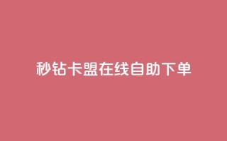 秒钻卡盟在线自助下单,快手业务自助全网最低价 - QQ点赞链接入口 - qq24小时业务自动下单平台