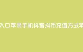抖音抖币充值入口苹果手机(抖音抖币充值方式 for 苹果手机)