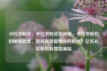 小红书粉丝，小红书粉丝如何涨，小红书粉们的秘密武器，如何高效管理你的粉丝？亿乐社区低价自营货源站