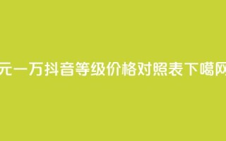 qq0.1元一万 - 抖音60等级价格对照表