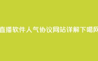 直播软件KS人气协议网站详解