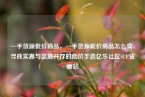 一手货源低价商品，一手货源低价商品怎么卖，寻找实惠与品质并存的低价手选亿乐社区SUP货源站