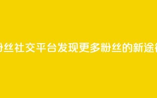 粉丝社交平台：发现更多粉丝的新途径