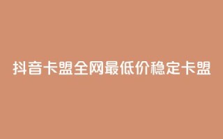 抖音卡盟全网最低价稳定卡盟,彩虹自助下单24 - qq赞资料买 - qq会员买一得四活动