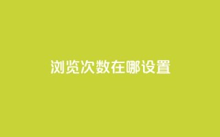 qq浏览次数在哪设置 - 如何设置QQ浏览次数的查看方法!