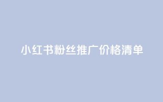 小红书500粉丝推广价格清单
