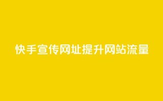 快手宣传网址提升网站流量