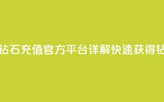 抖音钻石充值官 - 抖音钻石充值官方平台详解，快速获得钻石的最佳方式~