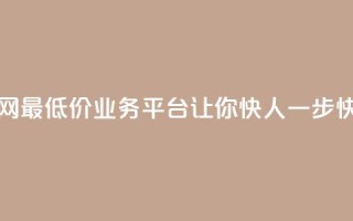 全网最低价业务平台快手业务 - 全网最低价业务平台让你快人一步：快手业务全新优惠限时抢购~