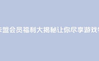 卡盟会员 - 卡盟会员福利大揭秘，让你尽享游戏特权~