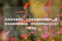 抖音涨流量网站，抖音涨流量网站有哪些，抖音涨流量的秘密武器，优化您的网站亿乐社区SUP货源站