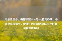 电信流量卡，电信流量卡19元200g官方办理，中国电信流量卡，便捷生活的新选择亿乐社区低价自营货源站