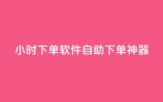 dy24小时下单软件——自助下单神器
