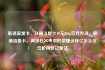 联通流量卡，联通流量卡19元200g官方办理，联通流量卡，满足日常需求的便捷选择亿乐社区低价自营货源站