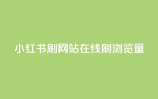 小红书刷网站在线刷浏览量 - 如何提高网站流量效果好！