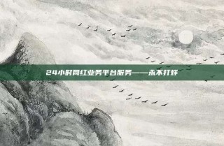 24小时网红业务平台服务——永不打烊