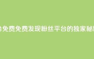 dy粉丝平台免费(免费发现dy粉丝平台的独家秘籍)