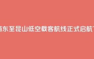 上海浦东至昆山低空载客航线正式启航
