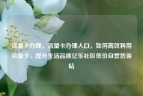 流量卡办理，流量卡办理入口，如何高效利用流量卡，提升生活品质亿乐社区低价自营货源站