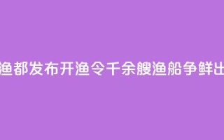 “中国南海渔都” 发布开渔令 千余艘渔船争“鲜”出海