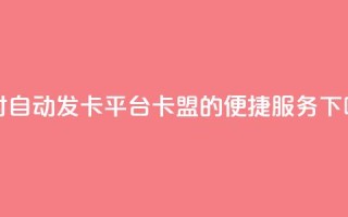 24小时自动发卡平台 PUBG卡盟的便捷服务