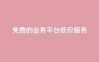 免费的KS业务平台低价服务