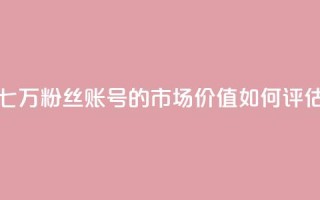 七万粉丝账号的市场价值如何评估